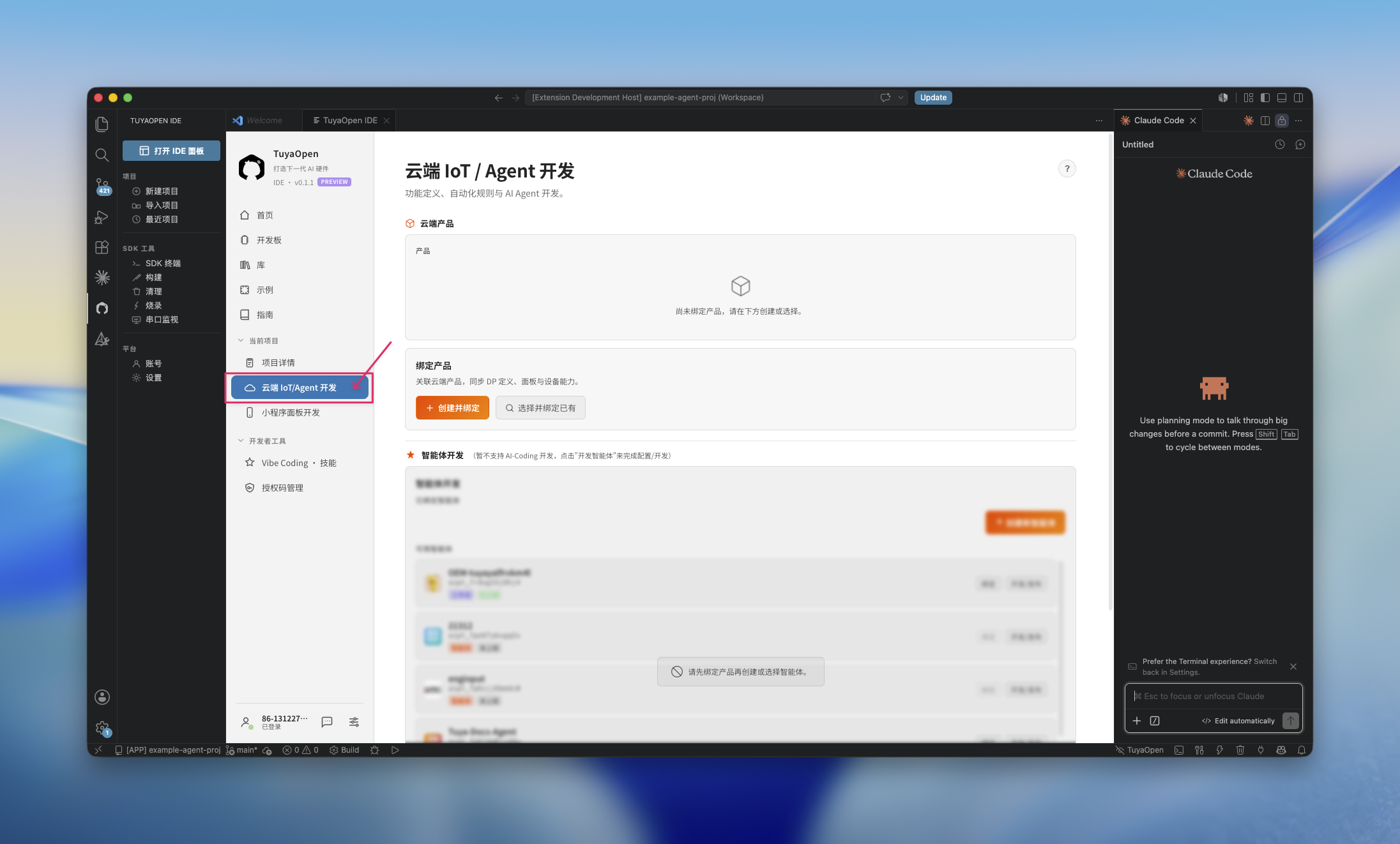IDE Agent development page