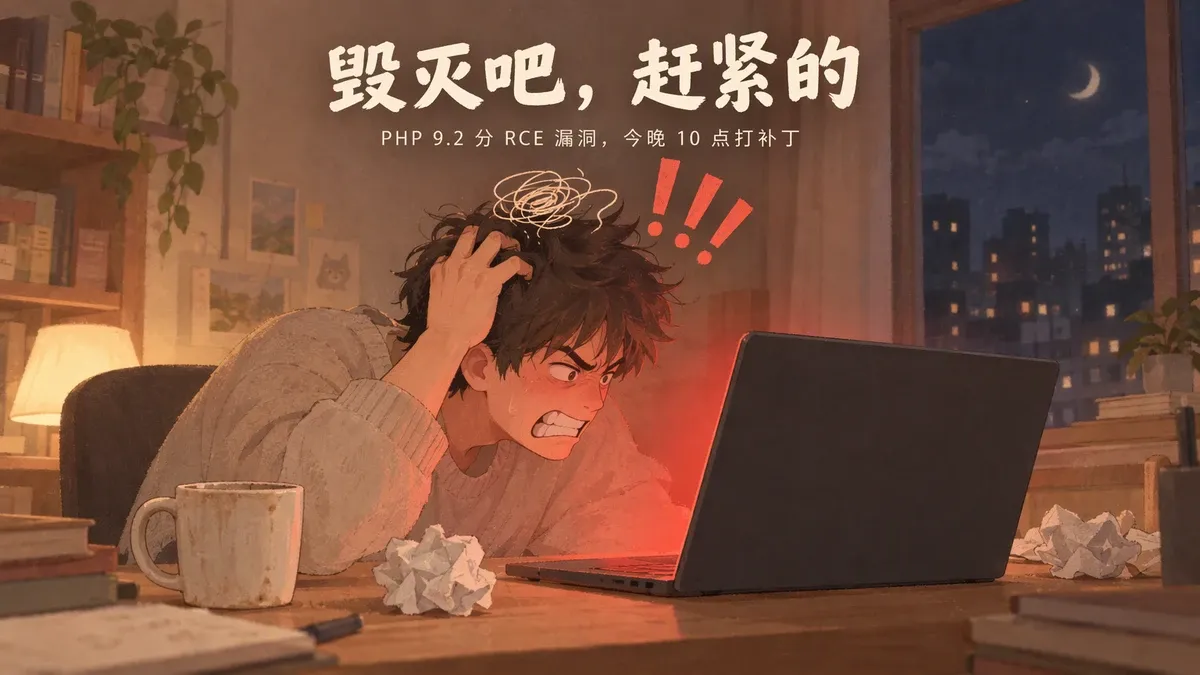毁灭吧，赶紧的：PHP 爆出 9.2 分”上古”RCE 漏洞，大家今晚 10 点熬夜打补丁吧